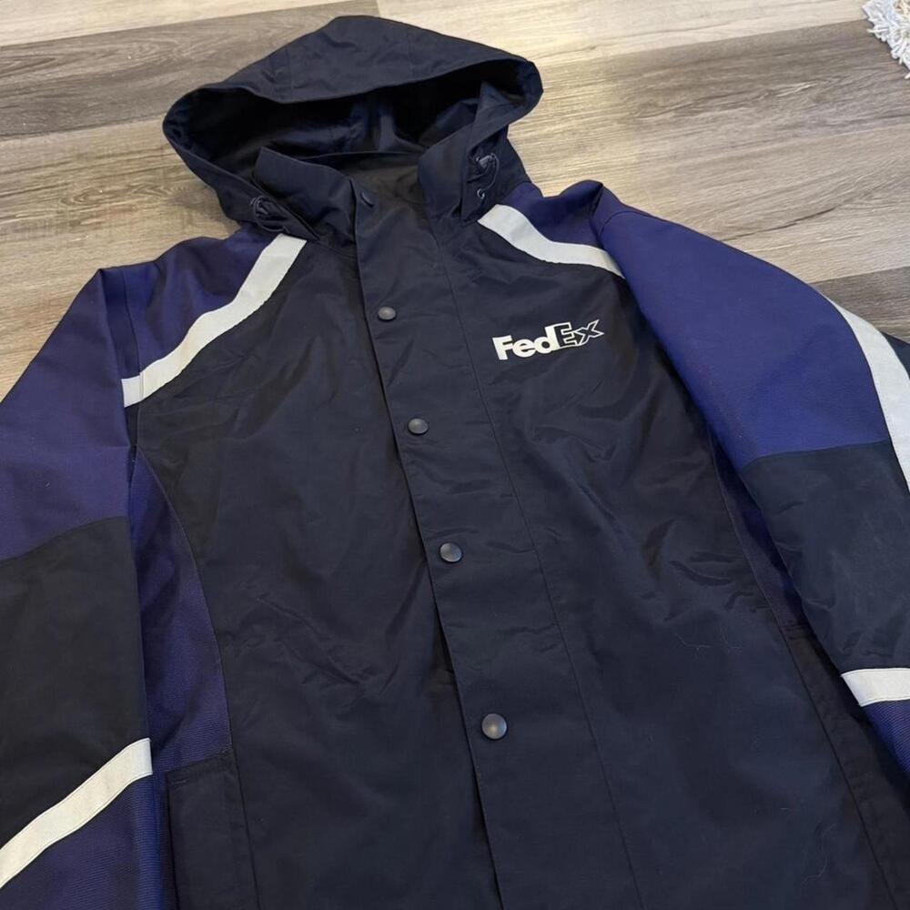 vintage FedEx Stan Herman windbreaker jacket M Fed Ex Fed-Ex